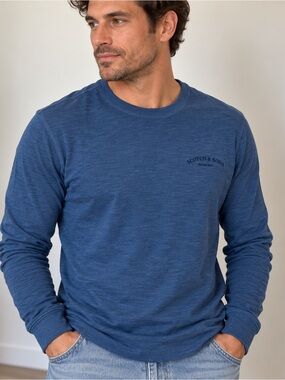 Scotch & Soda Amsterdam Men’s Blue Long Sleeve Shirt Medium